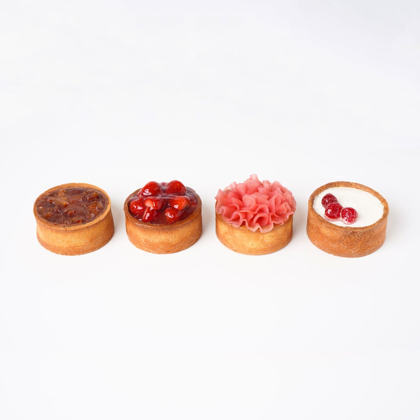 【ミニタルト4個セット】長野県産りんごのタルトタタン・ラズベリーフロマージュ・いちご・りんご