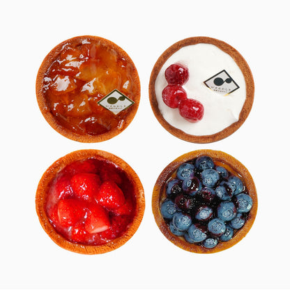 【ミニタルト4個セット】長野県産いちご・ラズベリーフロマージュ・ りんごのタルトタタン・ブルーベリー