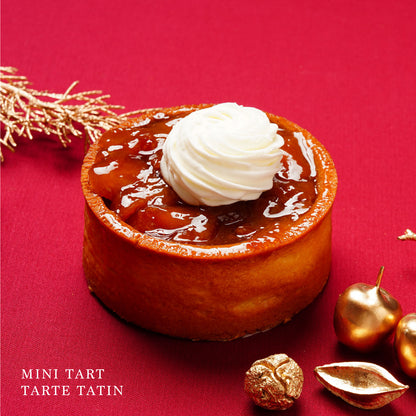 【Xmas限定ピック付＆クリーム添え】ミニタルト2個セット 長野県産いちご・タルトタタン
