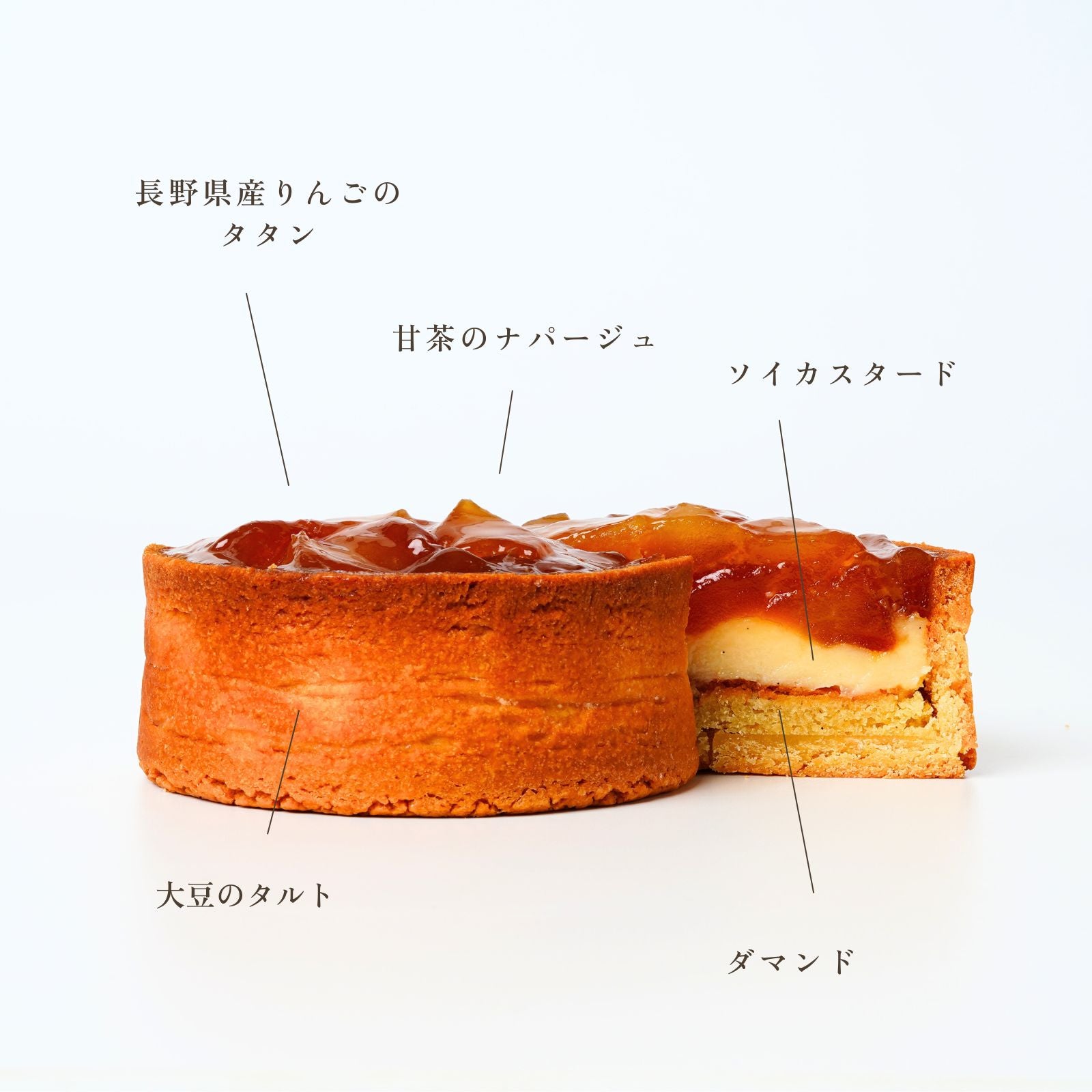 ミニタルト2個セット】長野県産りんごのタルトタタン・ブルーベリー