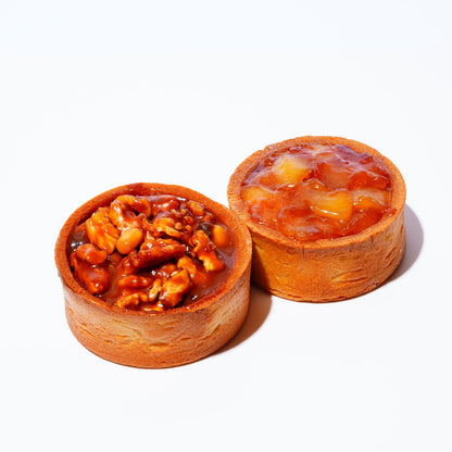 【ミニタルト2個セット】長野県産くるみとナガノパープルと大豆のキャラメルタルト・りんごのタルトタタン