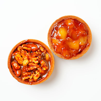 【ミニタルト2個セット】長野県産くるみとナガノパープルと大豆のキャラメルタルト・りんごのタルトタタン