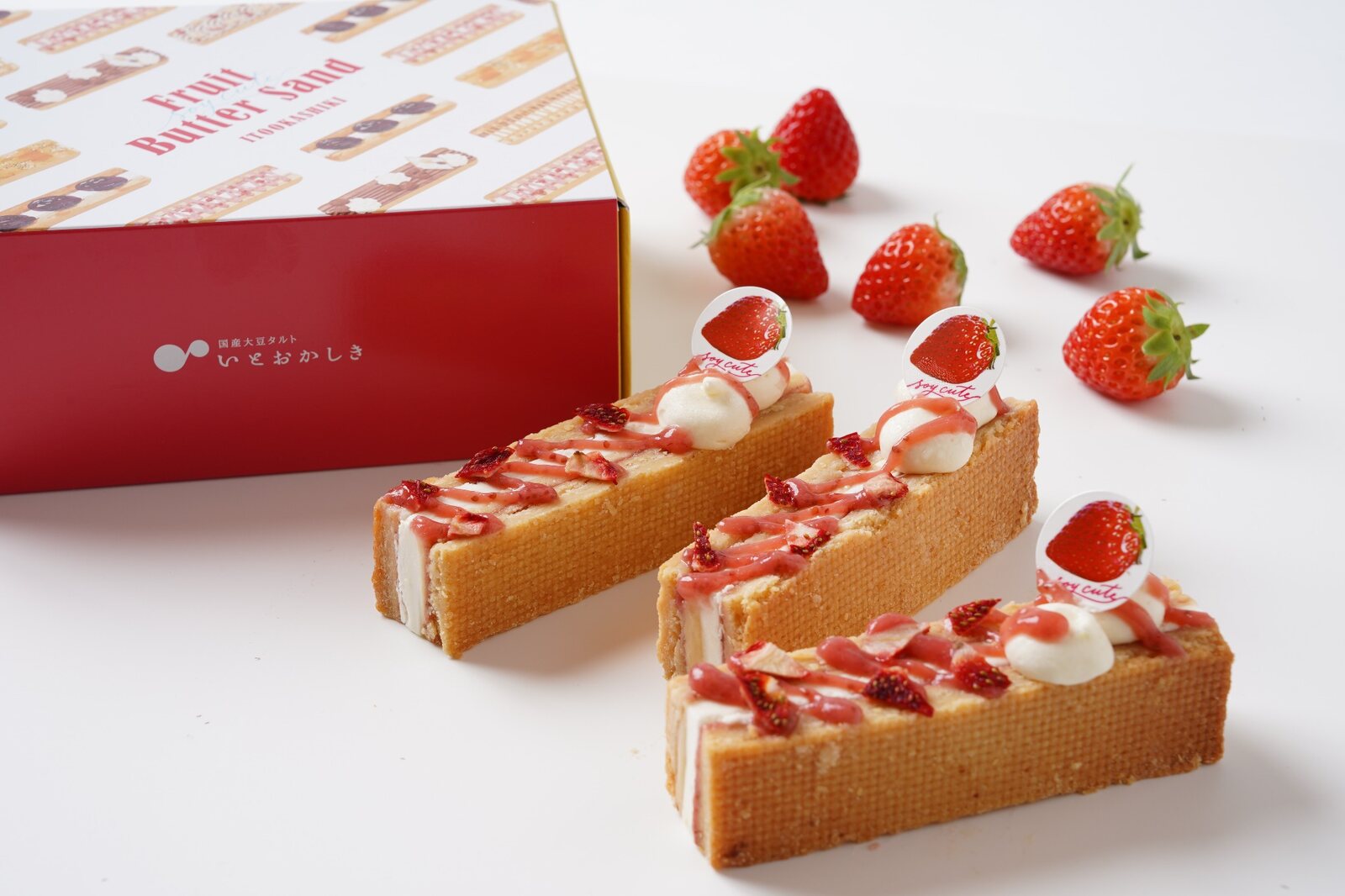 長野県産いちごを使ったSOY CUTEのスティックバターサンド